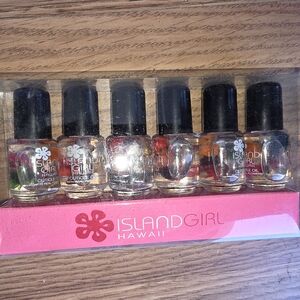 Island Girl Hawaii Cuticle Oil Set - Clear Bottles with Black Caps